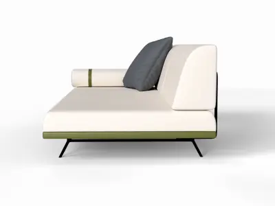 Upholstered Sleeper Sofa Free 3D model