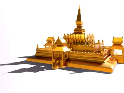 Laos - Pha That Luang 3D print model