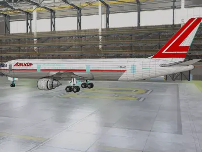 Boeing 767 300ER Lauda Air OE LAV Mozart Lauda Air Flight 004 3D model