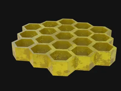 Honeycomb Low-poly 3D model