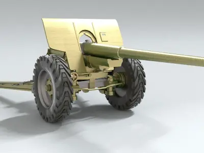 laos Game Cannon Low-poly 3D model