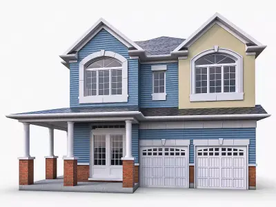 Cottage House 11  Low-poly 3D model