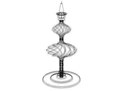 Metal Hollow Candle Holder Free 3D model