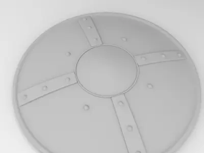 Medieval Buckler Shield 3D model