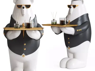 Sculpture Modern Bear Polar 3D model