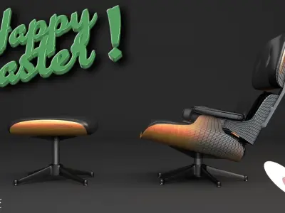Freebie Lounge Chair Free 3D model