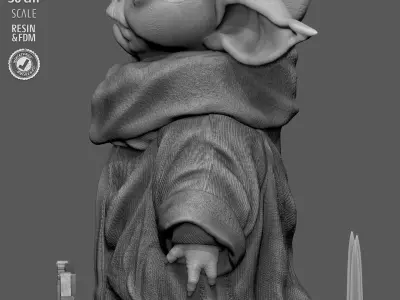 STAR WARS Grogu Portrait Bust 3D print model