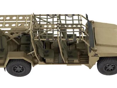 Chevy Colorado ZR2 military ISV V2 Low-poly 3D model