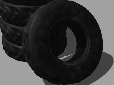 Garbage Tire Low-poly 3D model