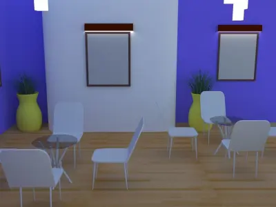 Modern exhibition stall 3D model