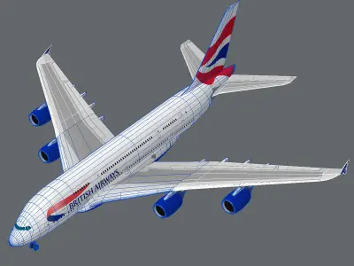 Airbus A380 COLLECTION 14 Commercial Airlines 3D model