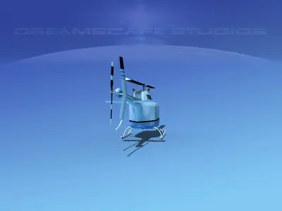 Bell 206 Jet Ranger V08 3D model
