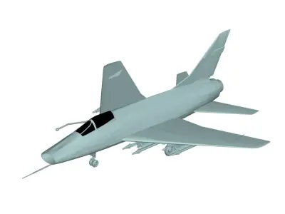 North American F-100 Super Sabre 3D model