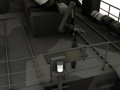 Military Patrol Boat 3D model Low-poly 3D model