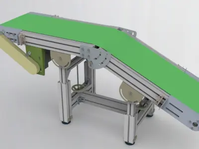 Height and Angle adjustable conveyor 3D model