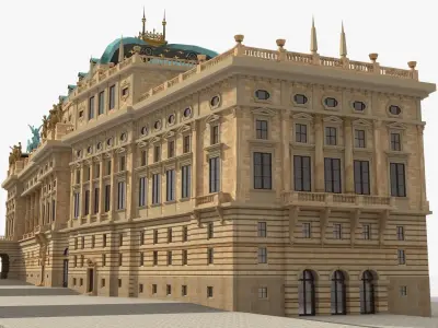 National theater - Prague Czech republic 3D model