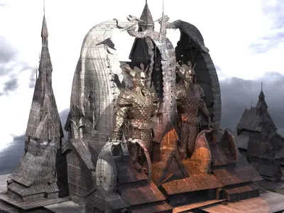 Viking Town Halls collection 3D model