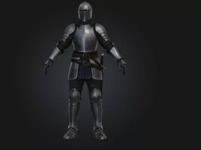 Armored Knight HIGH POLY Low-poly 3D model Low-poly 3D model Low-poly 3D model