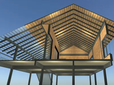 Tropical house in section cut 25-06 3D model