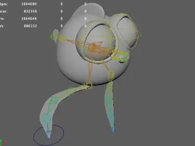 Red Fish Cartoon 3D model