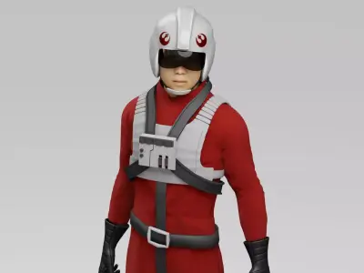 REBELLION PILOT RIGGED 3D model