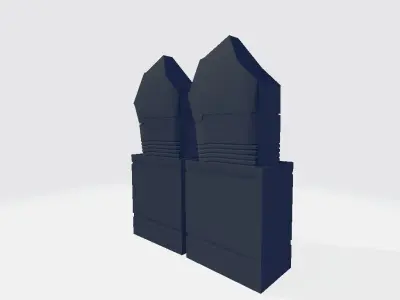 Military Clips - Magazine Pouches Low-poly 3D model
