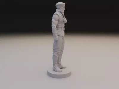 Rolento Street Fighter Statue - Final Fight Military Tactics 3D print model