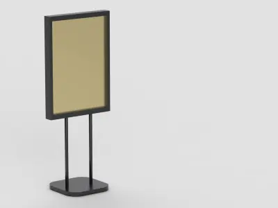 Style advertisement close to a park and street in beautiful city 3D model