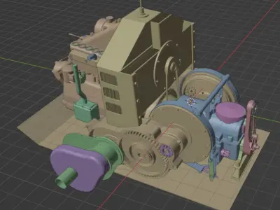 Renault FT engine 3D model