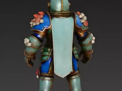Abyssal Ocean Knight Character 3D Model Low-poly 3D model