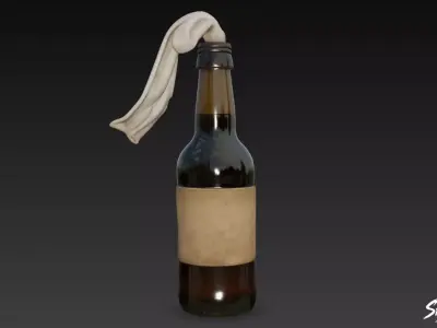 Molotov Plain Low-poly 3D model