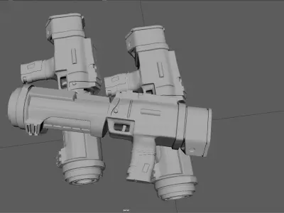 Low Poly Magic Gun Stylized Fantasy Weapon 3D Model Low-poly 3D model