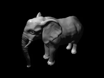 Elephant circus elephant grey 3D model