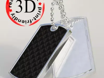 pendant dog tag bestseller 3D print model