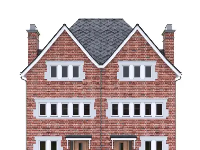 English Brick House 21 Low-poly 3D model