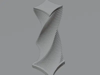 Skyscraper twisted 3D model