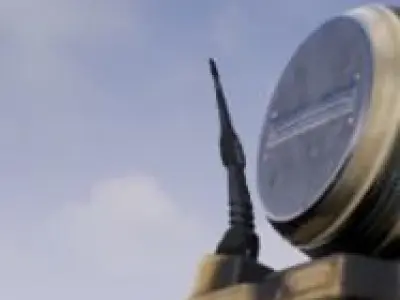 Sci-Fi Antenna Low-poly 3D model