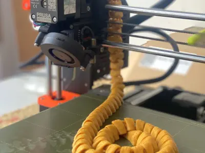 Flexi snake cobra 78cm fantasy print in place Free 3D print model