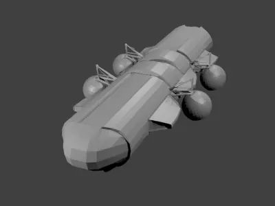 Starcruiser Ark Low-poly 3D model