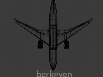 Boeing 787 Dreamliner Low Poly Low-poly 3D model