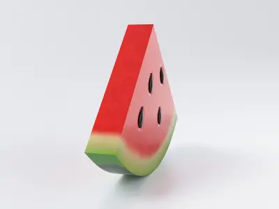 Cartoon Watermelon Slice 3 3D model