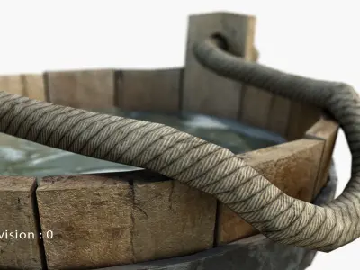 Medieval Bucket 8K PBR Textures 3D model