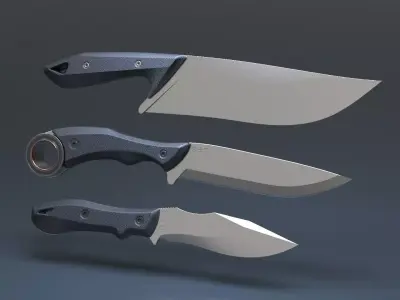 Hunting and combat modern knife pack x3