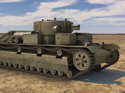 T-28 Middle Tank 3D model
