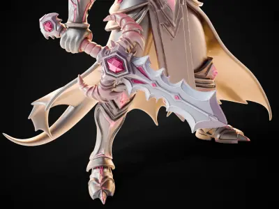 Stylized Sword - Dragonbane Greatsword Crimson Howl - Game Ready 3D model