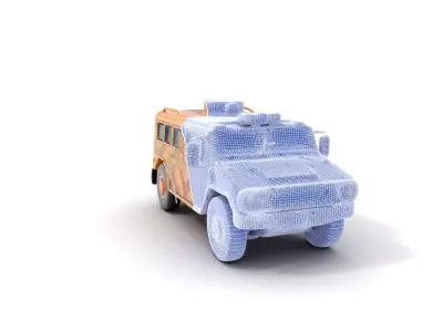 Desert Camouflage Armored Vehicle model pack Low-poly 3D model