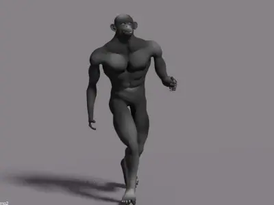 chimpanzee animated Free 3D model