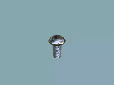 Steel Stained M5 Bolt Allen Dome 3D model