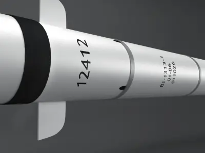 SA-7 Grail Rocket low poly Low-poly 3D model