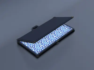 Military Weapon Case Dark Blue Leopard Color Low-poly 3D model